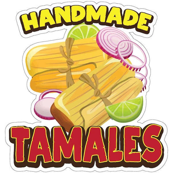 Signmission Handmade Tamales Decal Concession Stand Food Truck Sticker, 8" x 4.5", D-DC-8 Handmade Tamales19 D-DC-8 Handmade Tamales19 - main